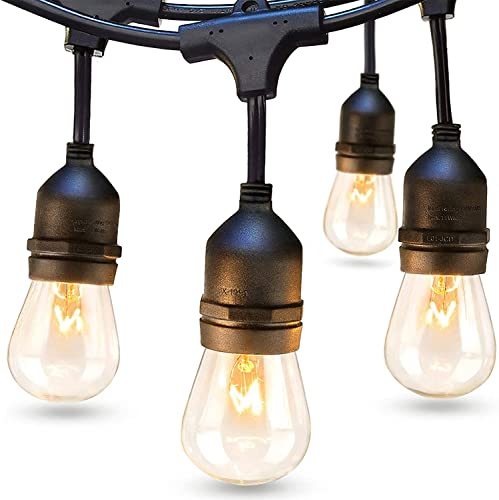 Addlon 48FT LED Outdoor String Lights, 24-Socket (25 Bulbs) product photo