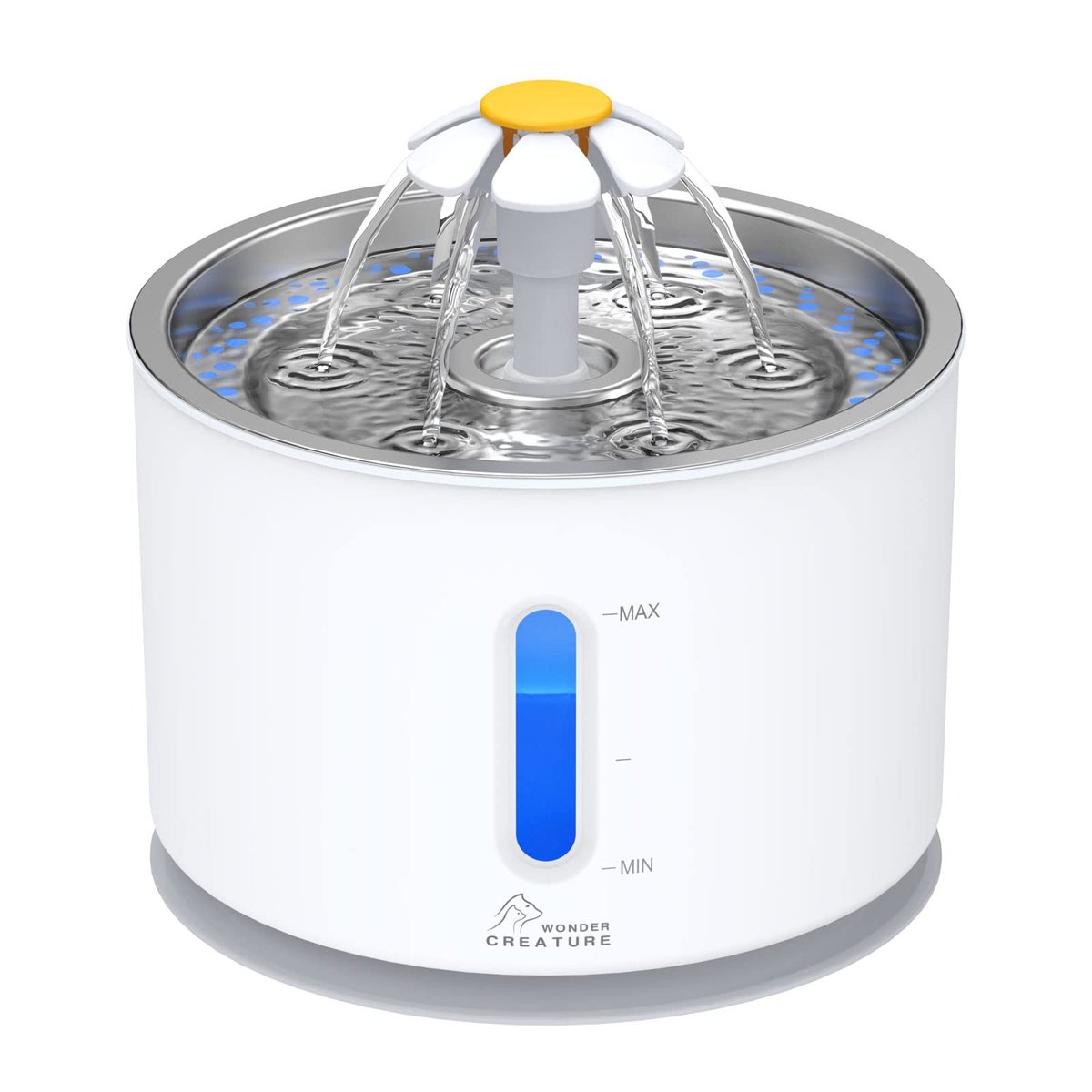 Cat Water Fountain with Stainless Steel Lid, 2.4L product photo