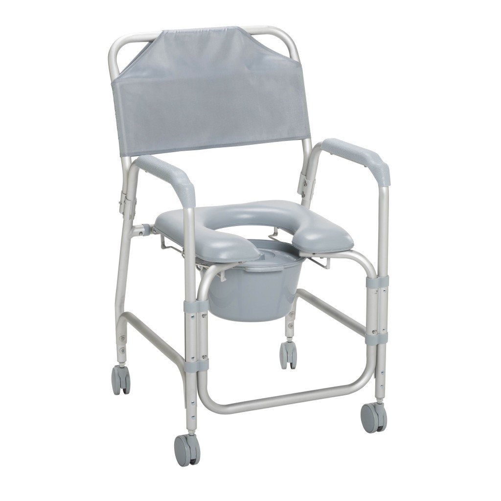 Drive Medical Aluminum Shower Chair & Commode with Casters (11114KD-1) foto del producto