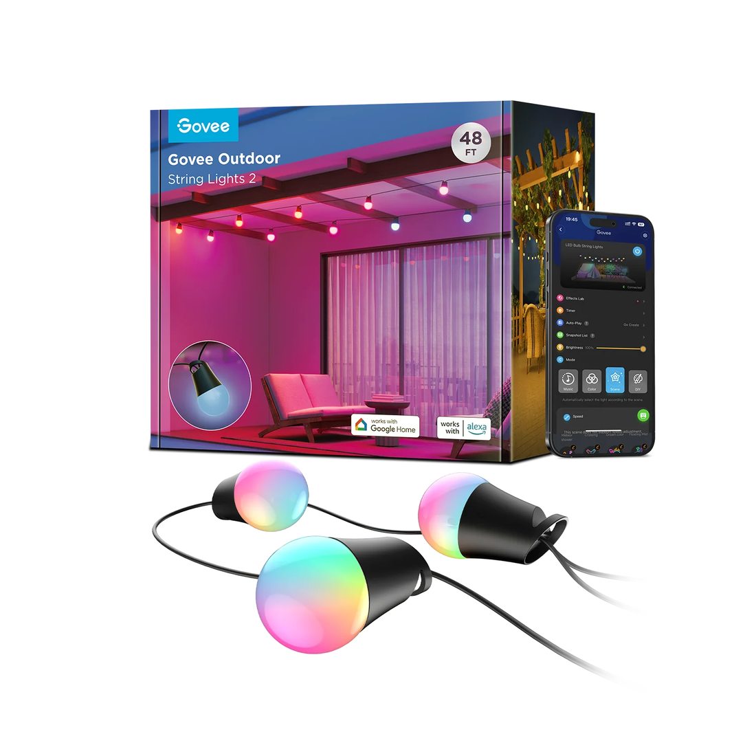 Govee Outdoor String Lights 2, 48ft (H7037) product photo
