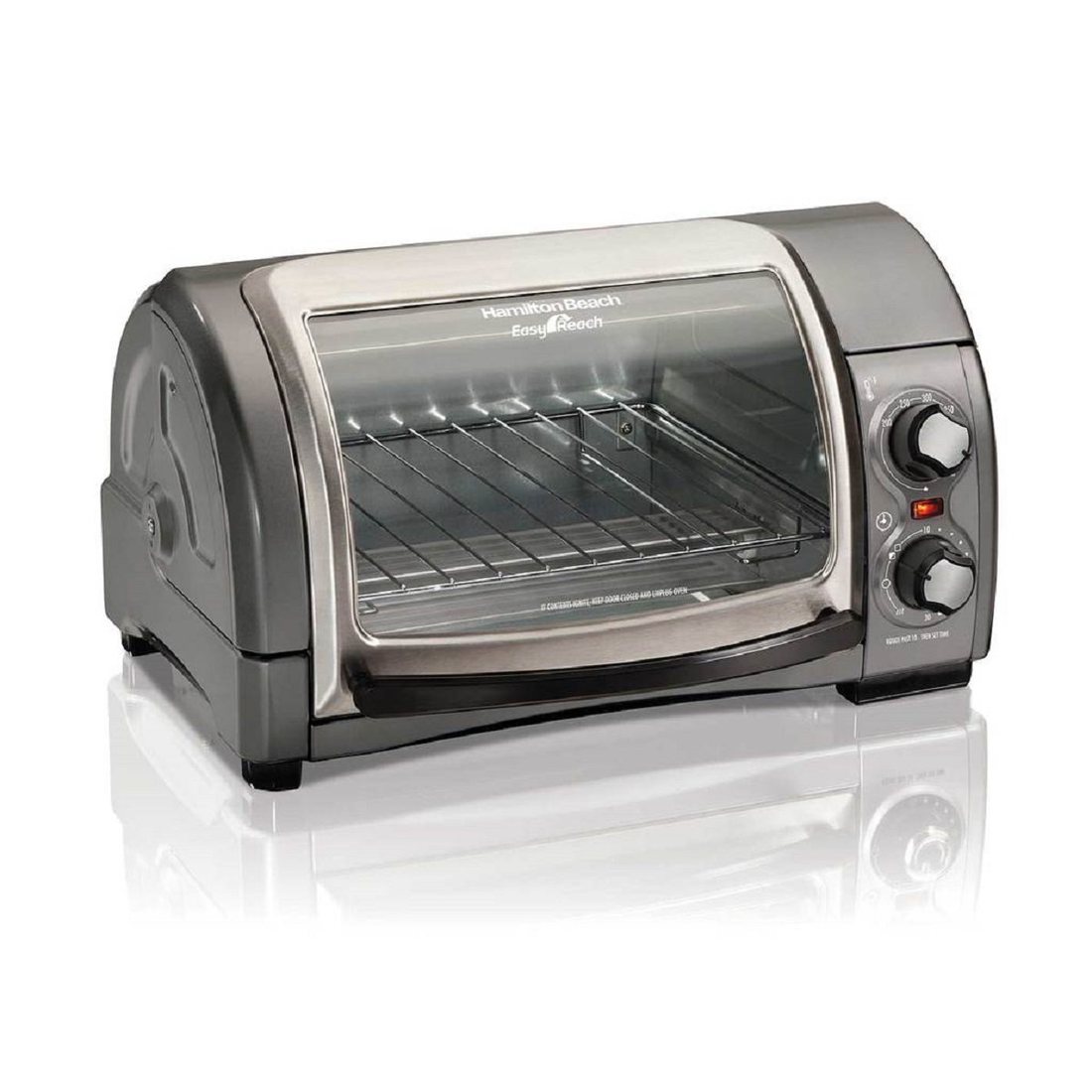 Hamilton Beach Easy Reach Toaster Oven with Roll-Top Door product photo
