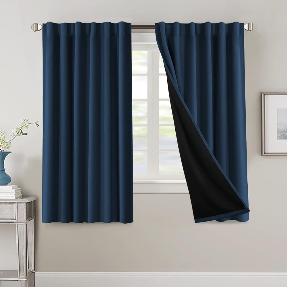 H.VERSAILTEX Blackout Curtains with Black Liner product photo