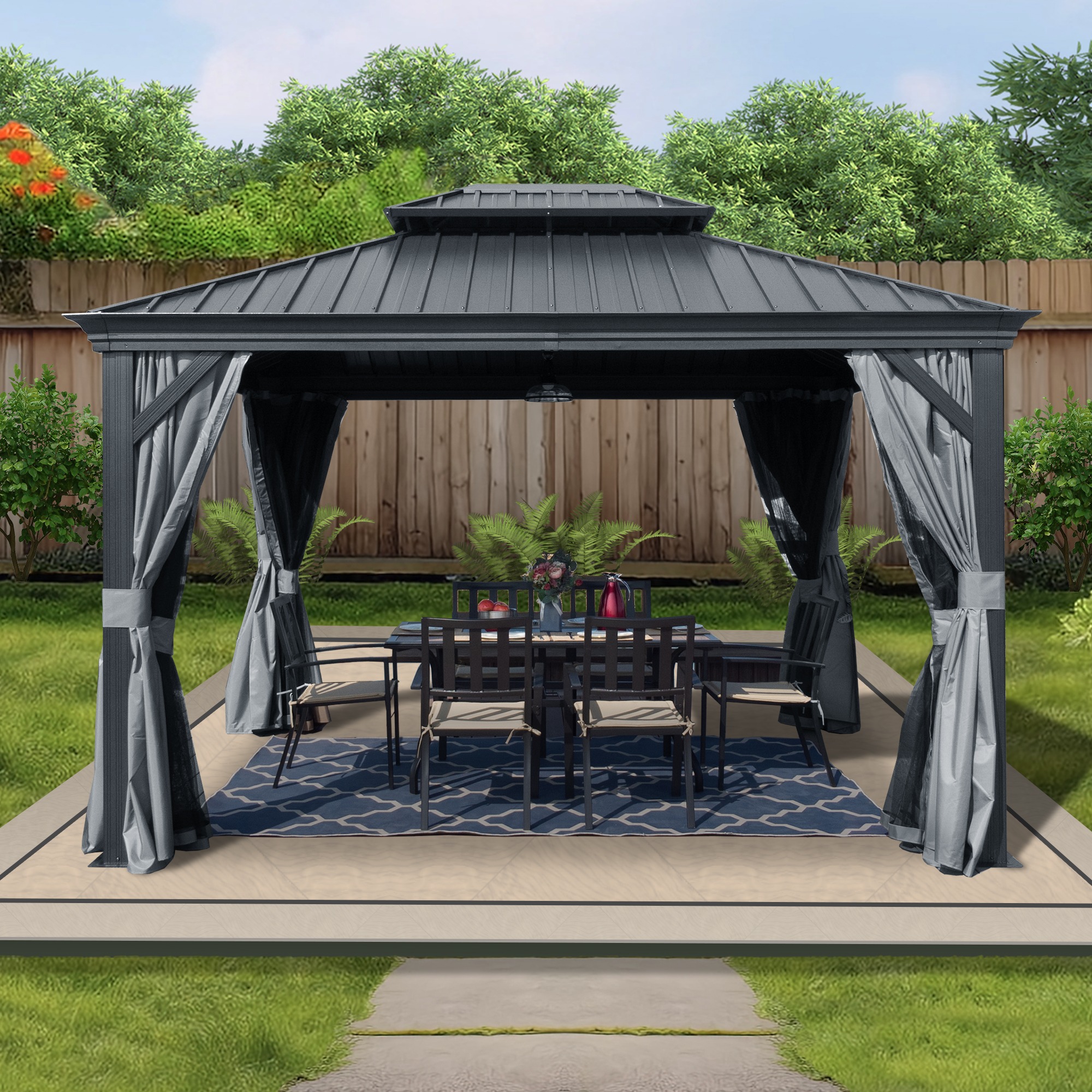 Kozyard Alexander 10x12 Hardtop Gazebo foto del producto