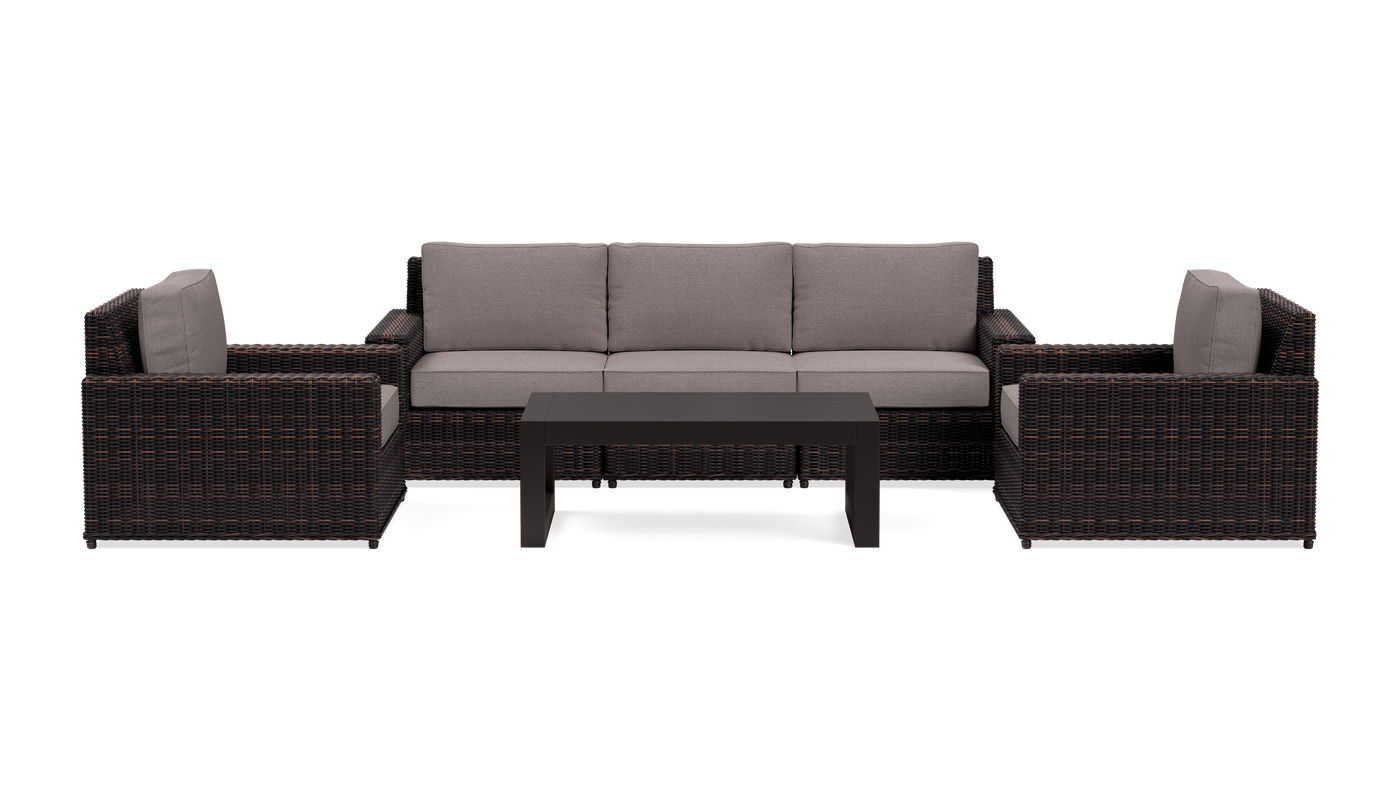 Langdon Sofa Set with Fixed Chairs