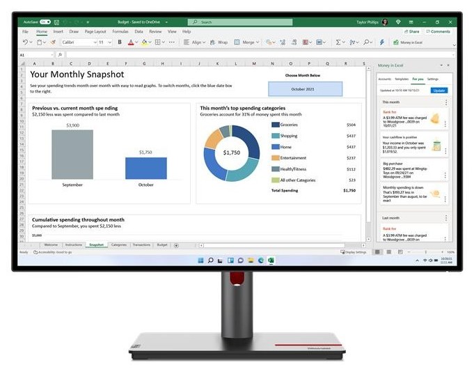 Lenovo ThinkVision P27h-30 27-inch QHD Monitor product photo