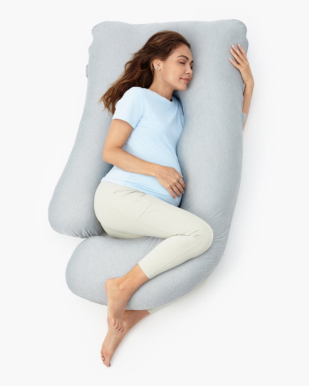 Momcozy U-Shaped Cooling Fabric Pregnancy Pillow product photo