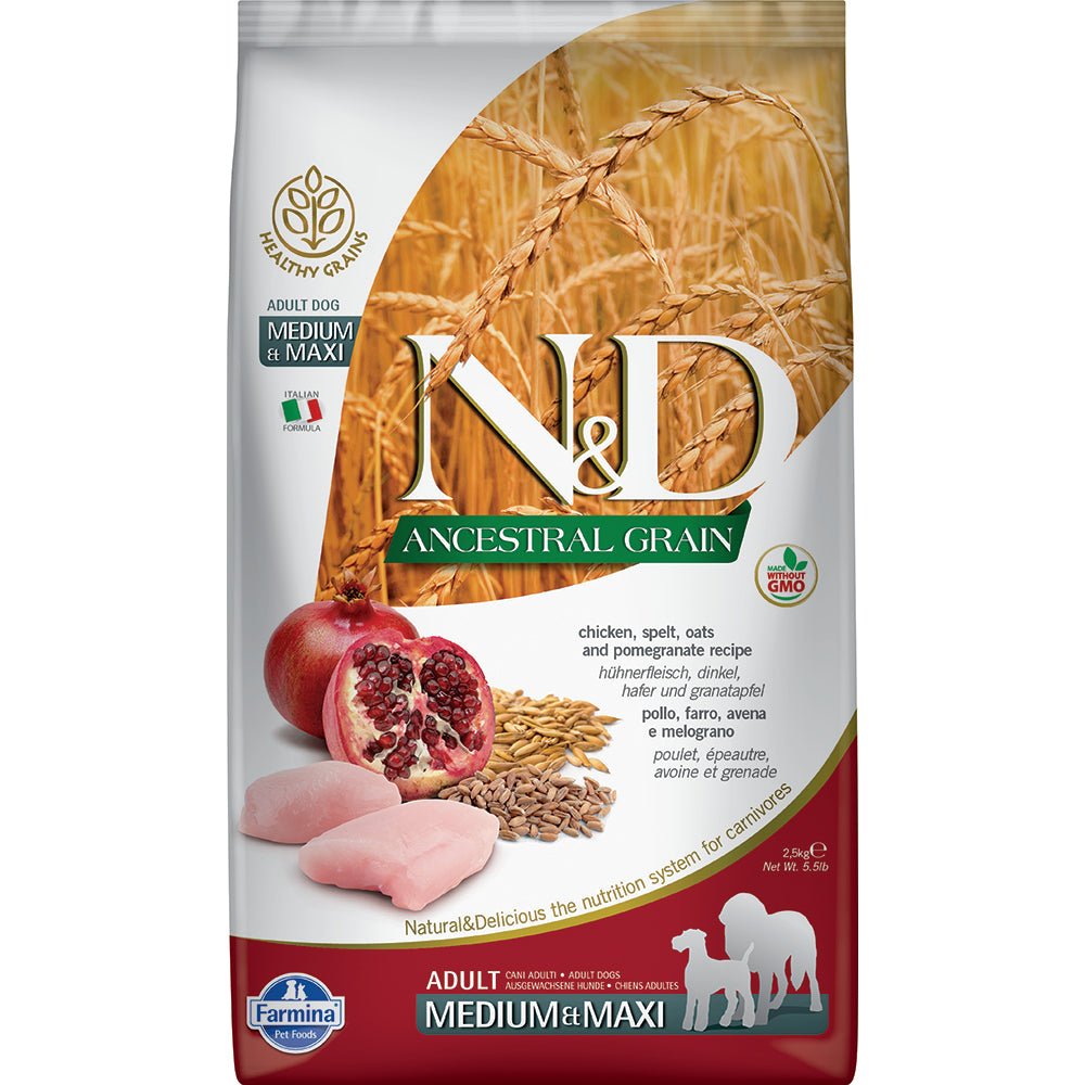 N&D Ancestral Grain Chicken & Pomegranate Medium/Maxi foto del producto