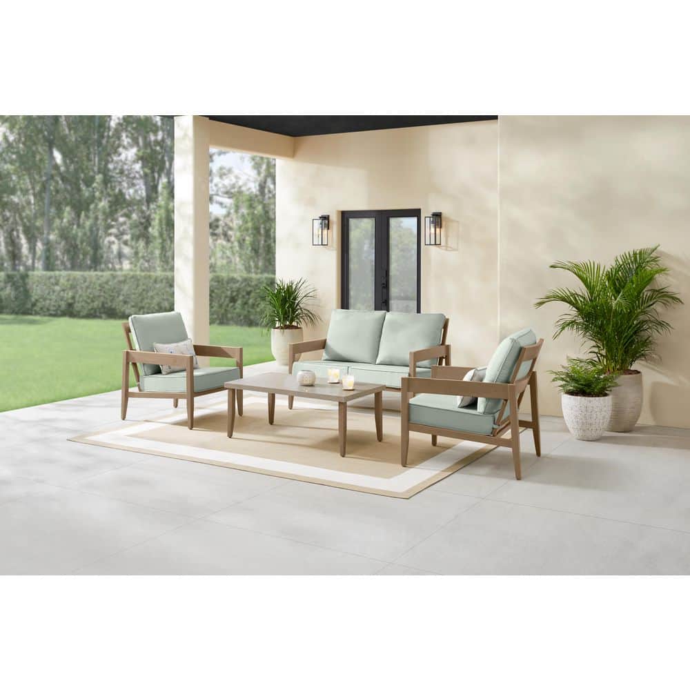 Pine Hollow 4-Piece Metal Patio Conversation Set product photo