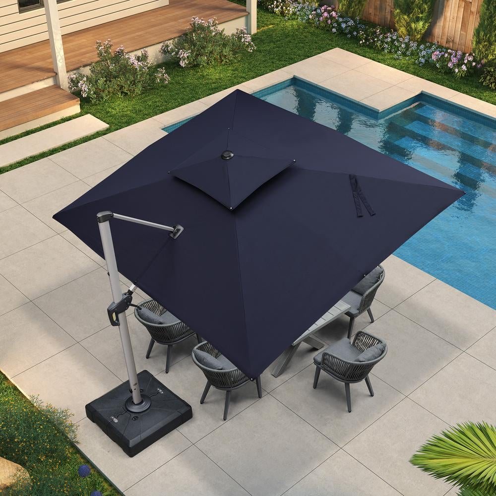 PURPLE LEAF 9 ft. x 11 ft. Cantilever Umbrella (ZBLRRC0911-NB1) product photo