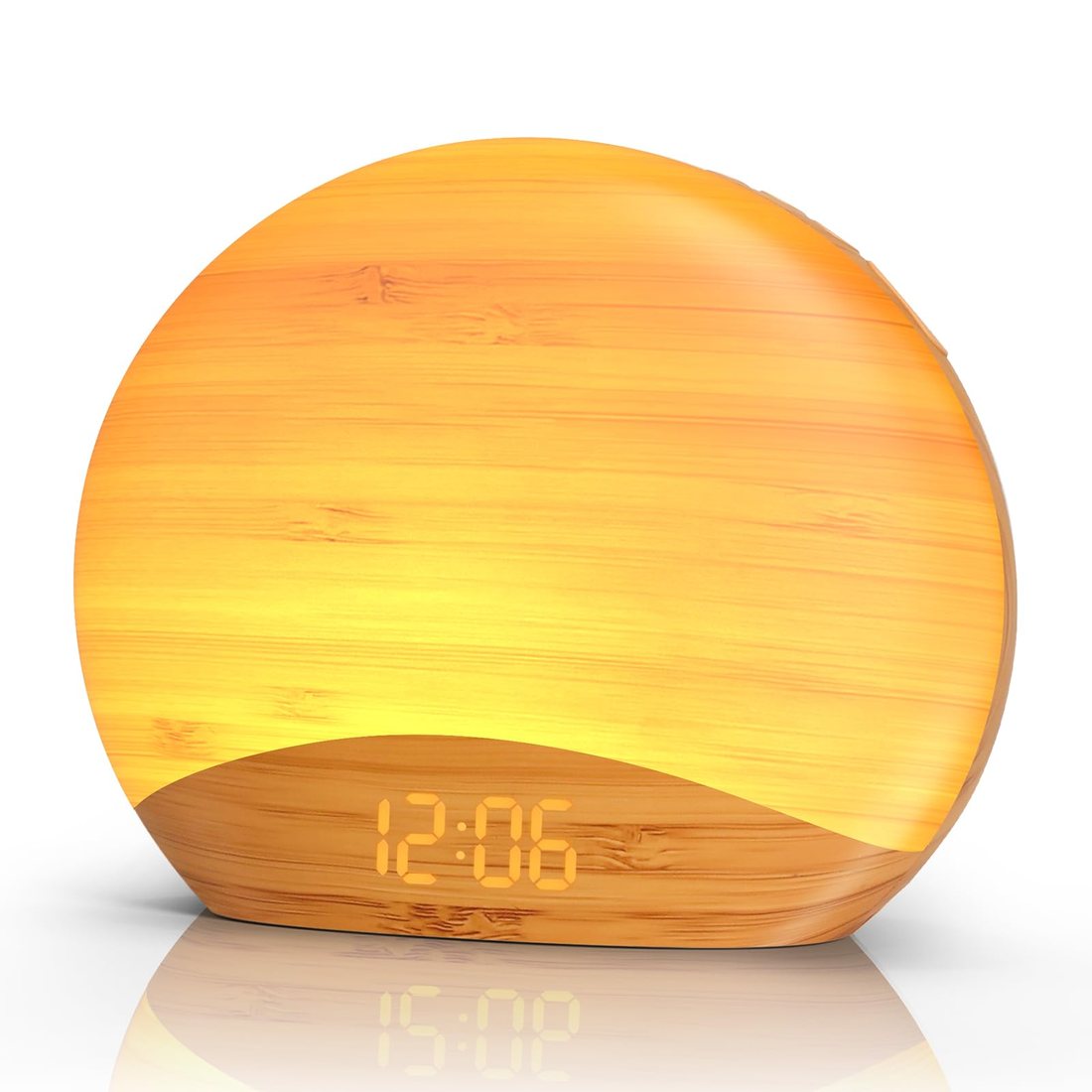 REACHER Wood Grain Sunrise Alarm Clock and Sound Machine (R7) product photo