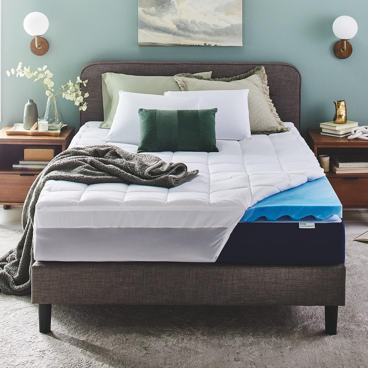 Sleep Innovations Dual Layer 4 Inch Mattress Topper product photo