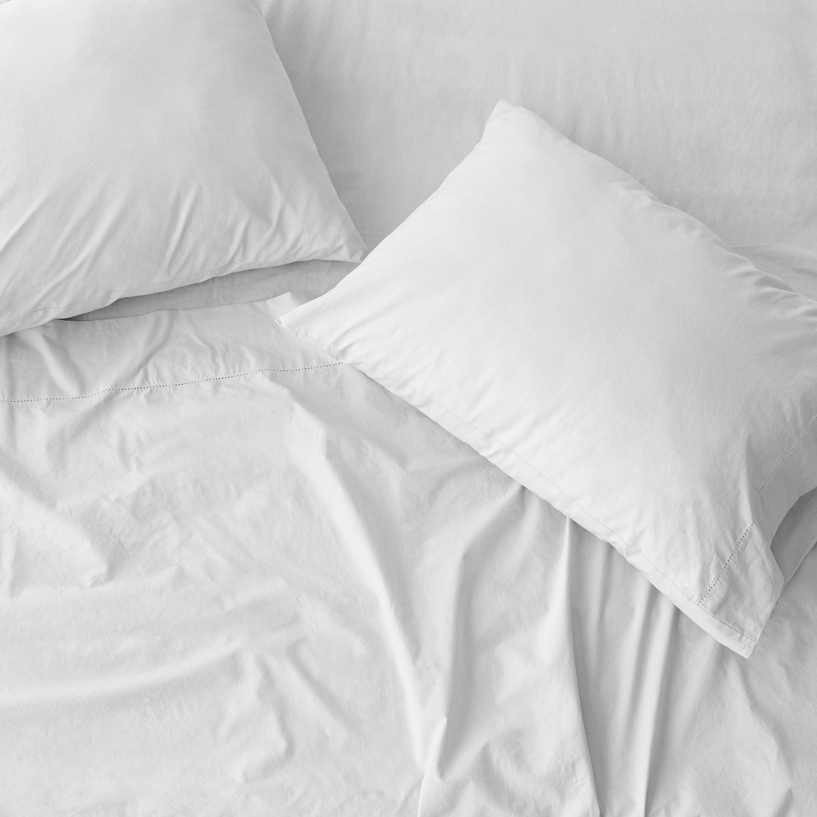 Stonewashed Organic Cotton Percale Sheet Set foto del producto